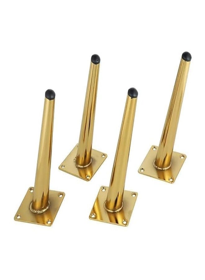 AAKASH DECOR Heavy Duty Sofa Leg 3 Inch (Set of 4) Gold Finish Rust Proof Metal Cone Shape Furniture Legs with Including Mounting Screw | Modern Sofa Paya for Home, Office, Table 7 cm - Image 1